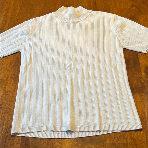 Vintage Studio G Silk Blend Mock Neck Tee Size Medium - Picture 8 of 13